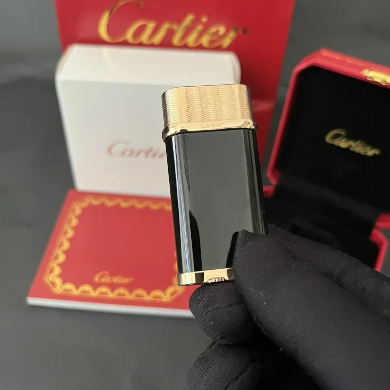 Cartier DE PARIS Lighter Black Lacquer Finish - Detail View