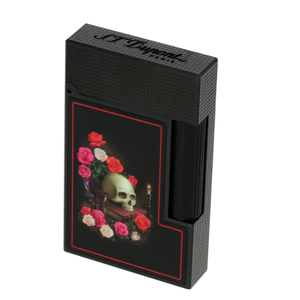 S.T. Dupont Memento Mori Ligne 2 Black Lighter - Side View