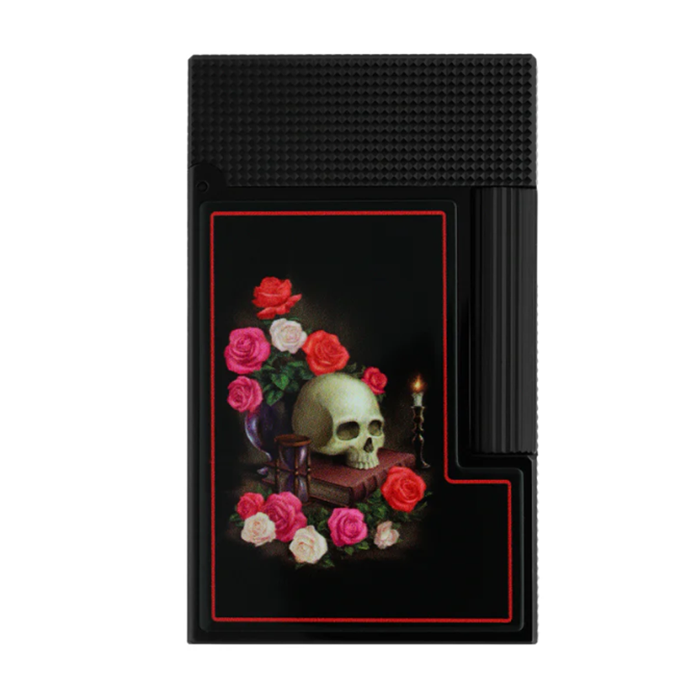 S.T. Dupont Memento Mori Ligne 2 Black Lighter - Black - Front View