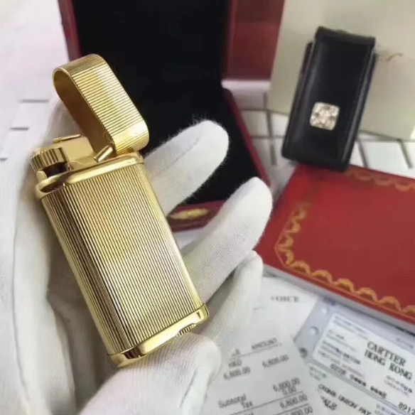 Cartier Lighter Vertical Pattern Style Inflatable Cigar Lighter - Angle View