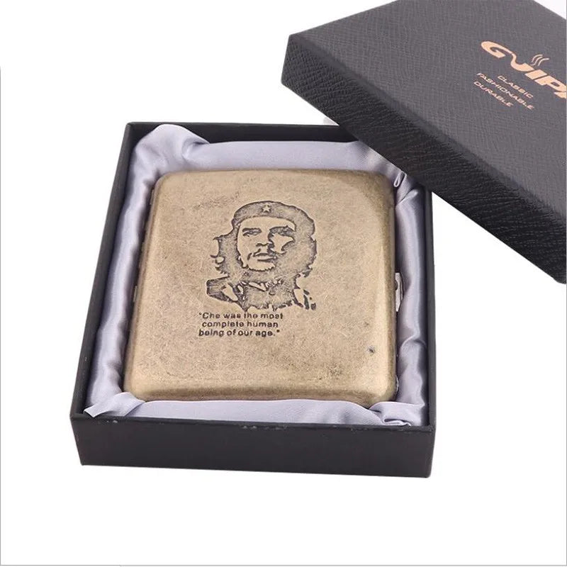 Metal Cigarette Case with Gift Box - Guba - Front View