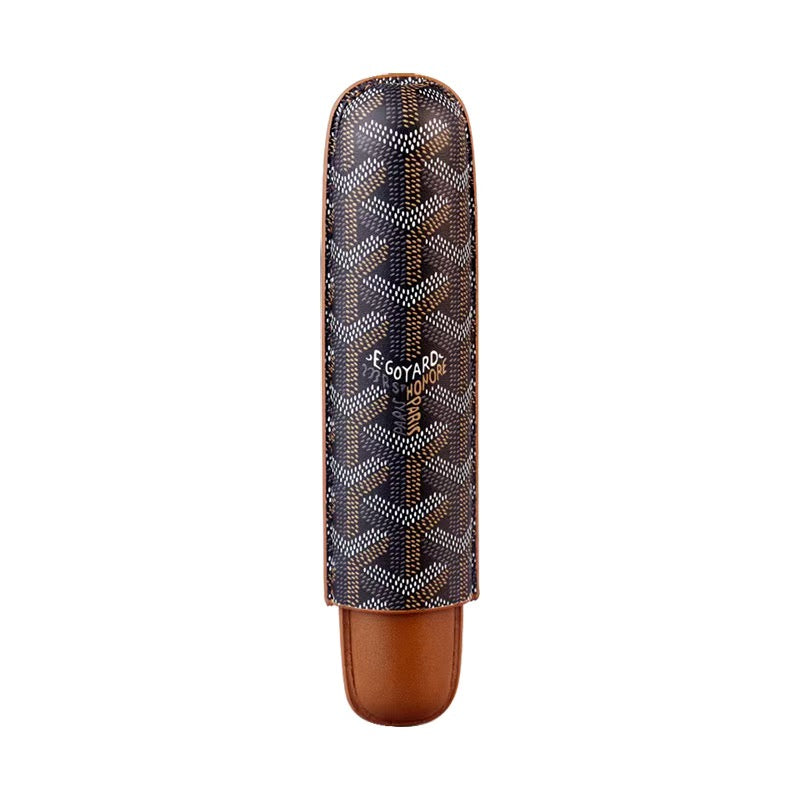 Goyard Luxury Cigar Case with Slot Holder - Brown · One - Angle View