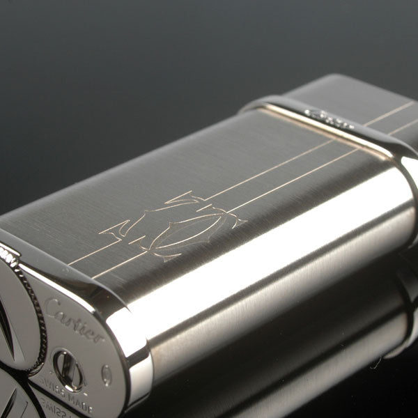 Cartier Lighter Decor Lighter Lines and Logo - Angle View
