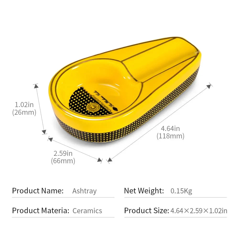 CH Yellow 4-Piece Cigar Accessory Set With Gift Box