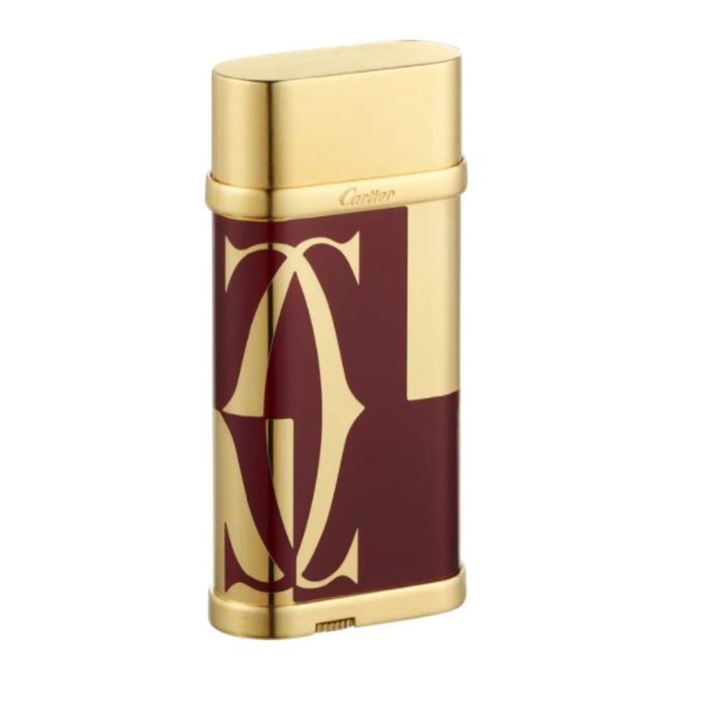 Cartier LOGOTYPE MOTIF Cigarette Lighter Black Lacquer Pink Gold - Red with Gold - View 11