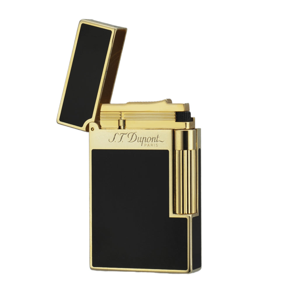 Double Flames Classic Lacquer S.T.Dupont Gas Lighter - Detail View