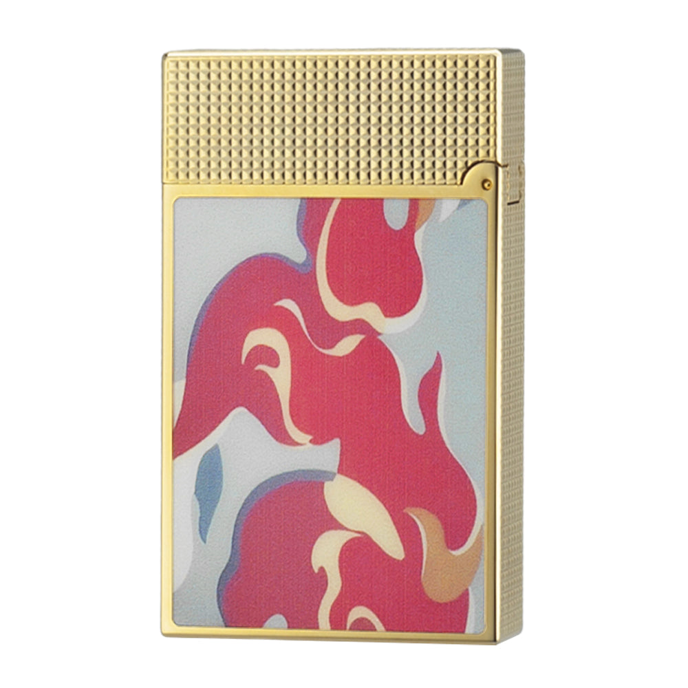 S.T. Dupont Ligne 2 Camo Guilloche Cling Flame Lighter - Back View