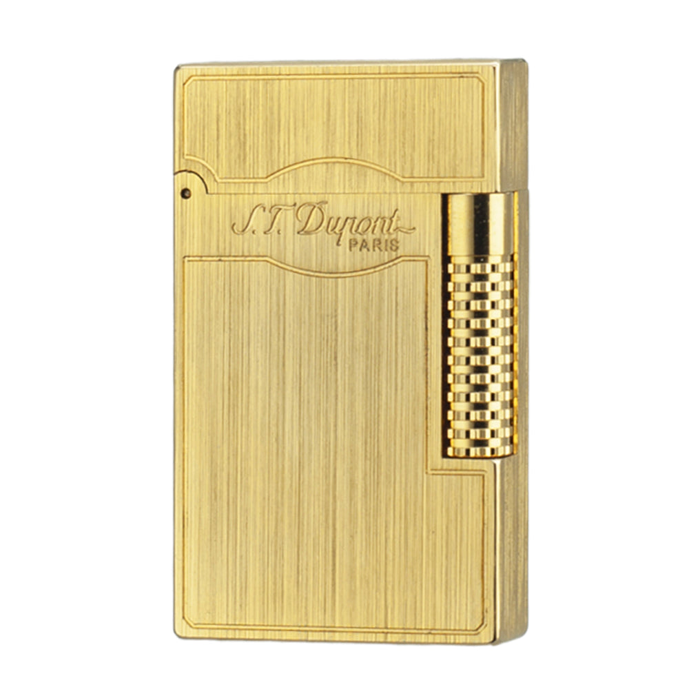 Double Flame S.T. Dupont Lighter - Gold - Front View