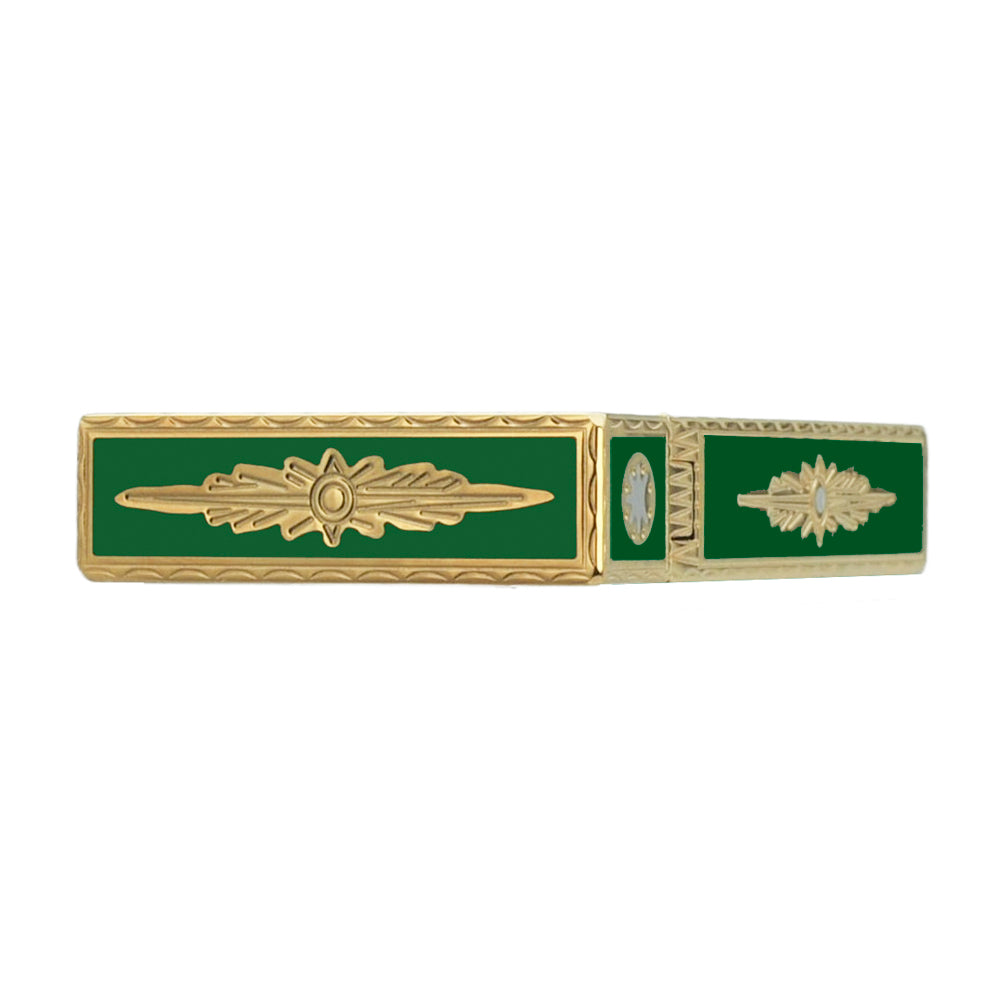 S.T. Dupont Ligne 2 Firework Green Enamel Luxury Lighter - Close-up