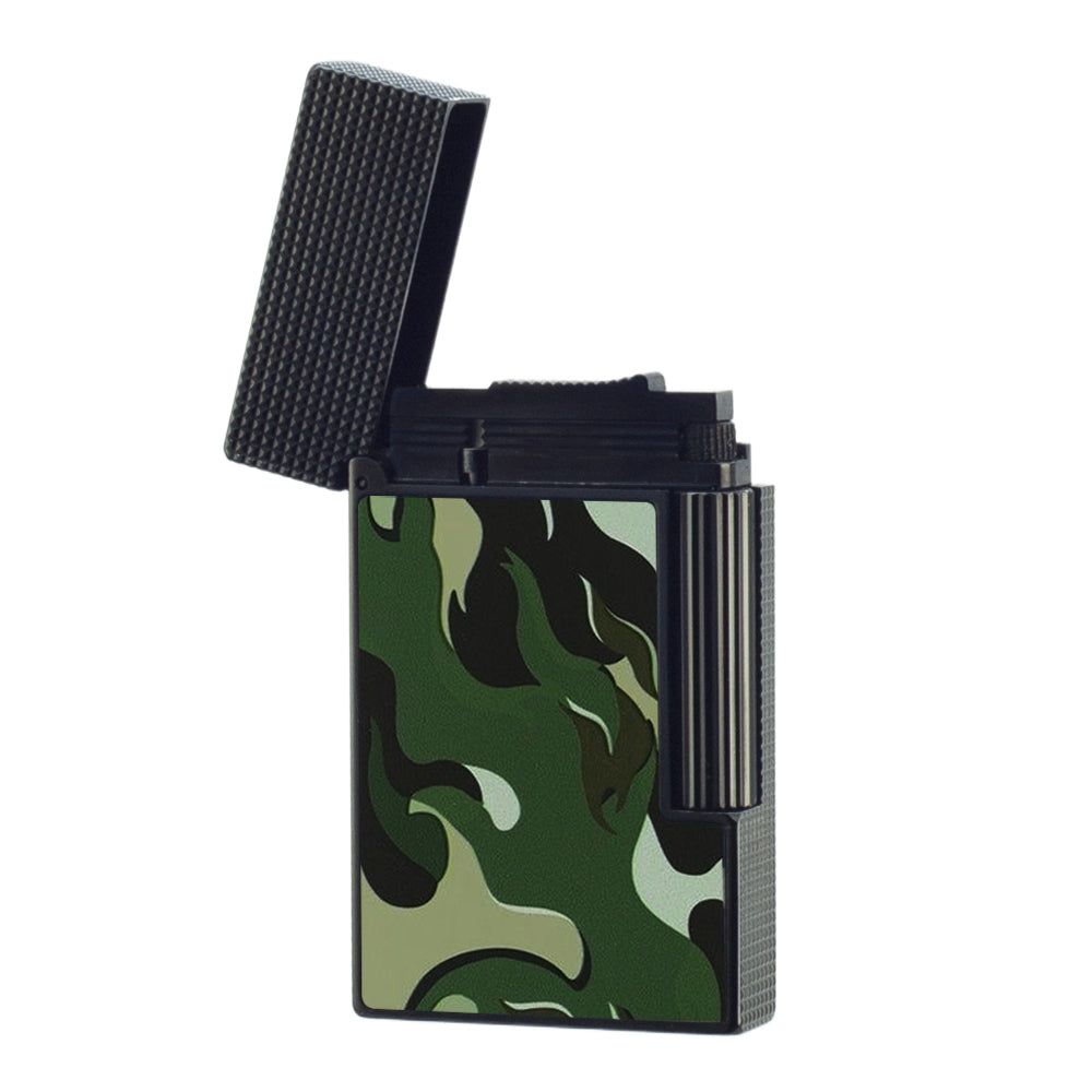 S.T. Dupont Ligne 2 Camo Guilloche Cling Flame Lighter - Detail View