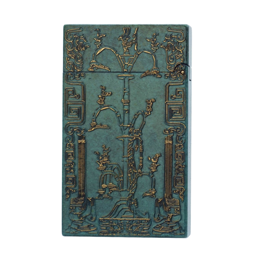 St Dupont Sanxingdui Bronze Head Wearing a Gold Mask Lighter - Side View