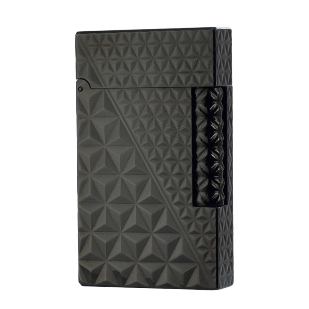 Luxury Diamond Classic S.T Dupont Lighter - Black - Close-up