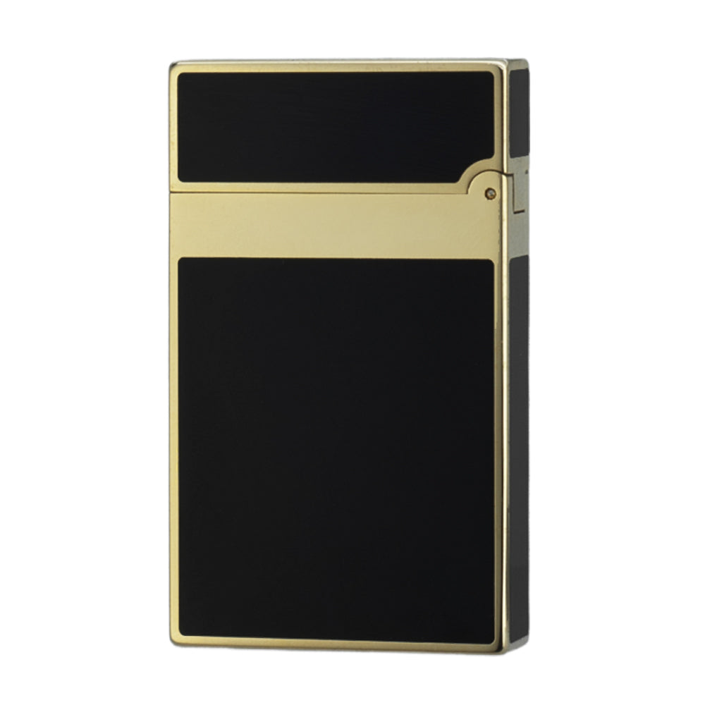 Double Flames Classic Lacquer S.T.Dupont Gas Lighter - Side View