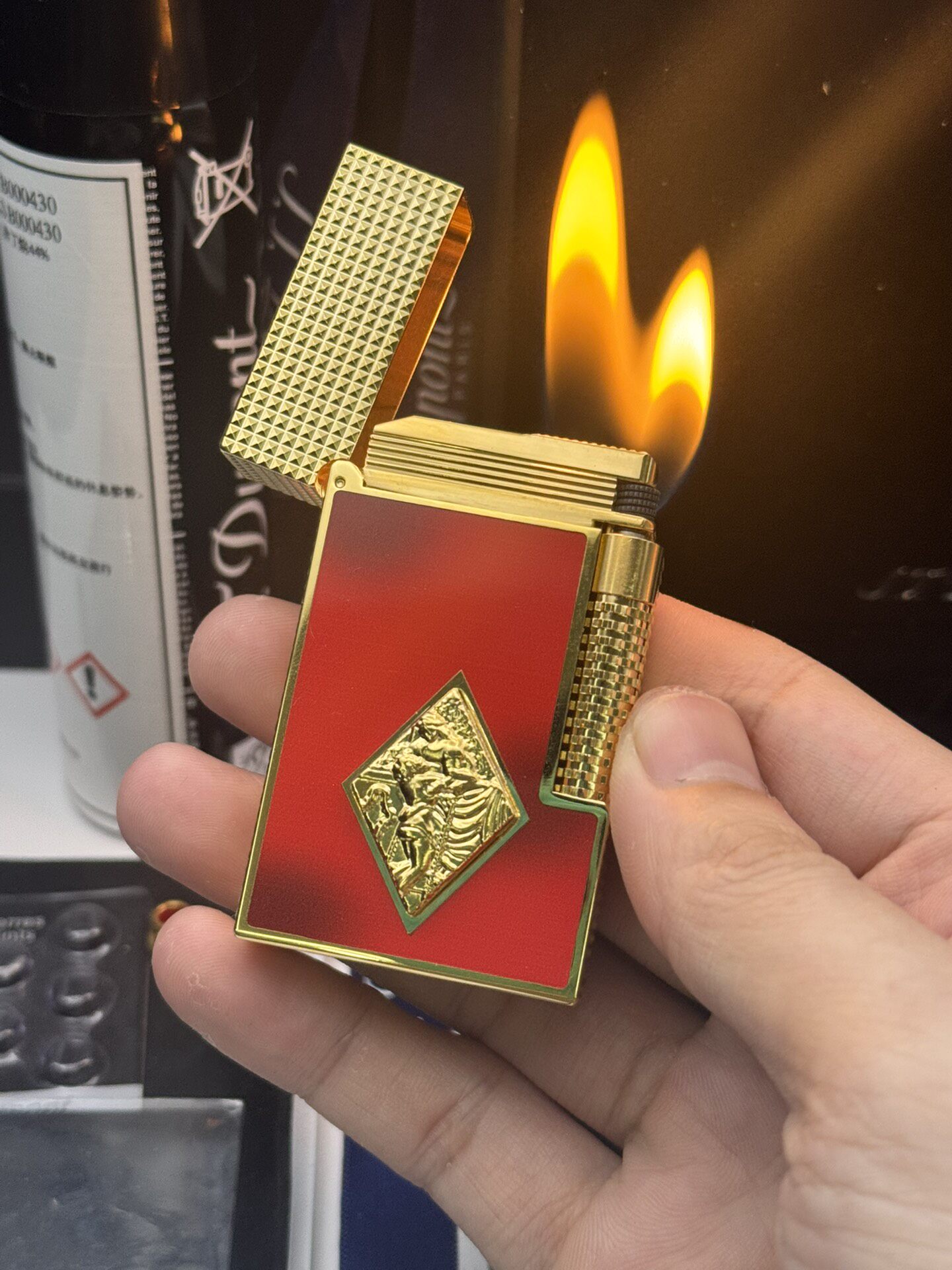 Le Grand Romeo & Juliet Gold Plated Dual Flame Lighter | Limited Edition Luxury Collectible