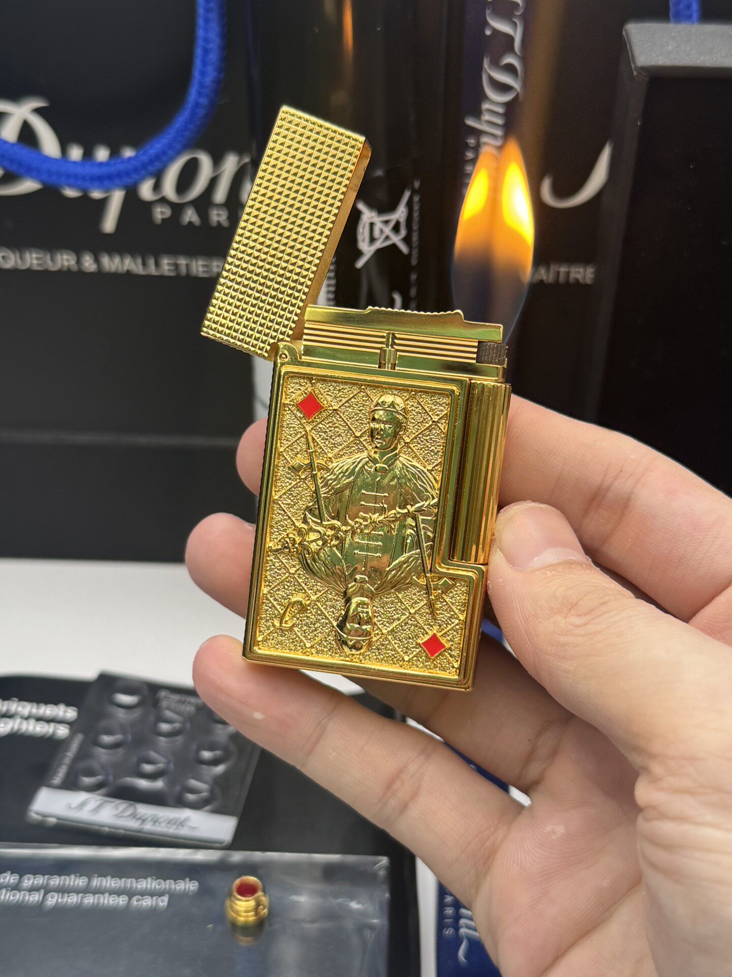 Jack of Diamonds Playing Card Limited Edition Dual Flame Copper Lighter | Luxury Collectible Lighter