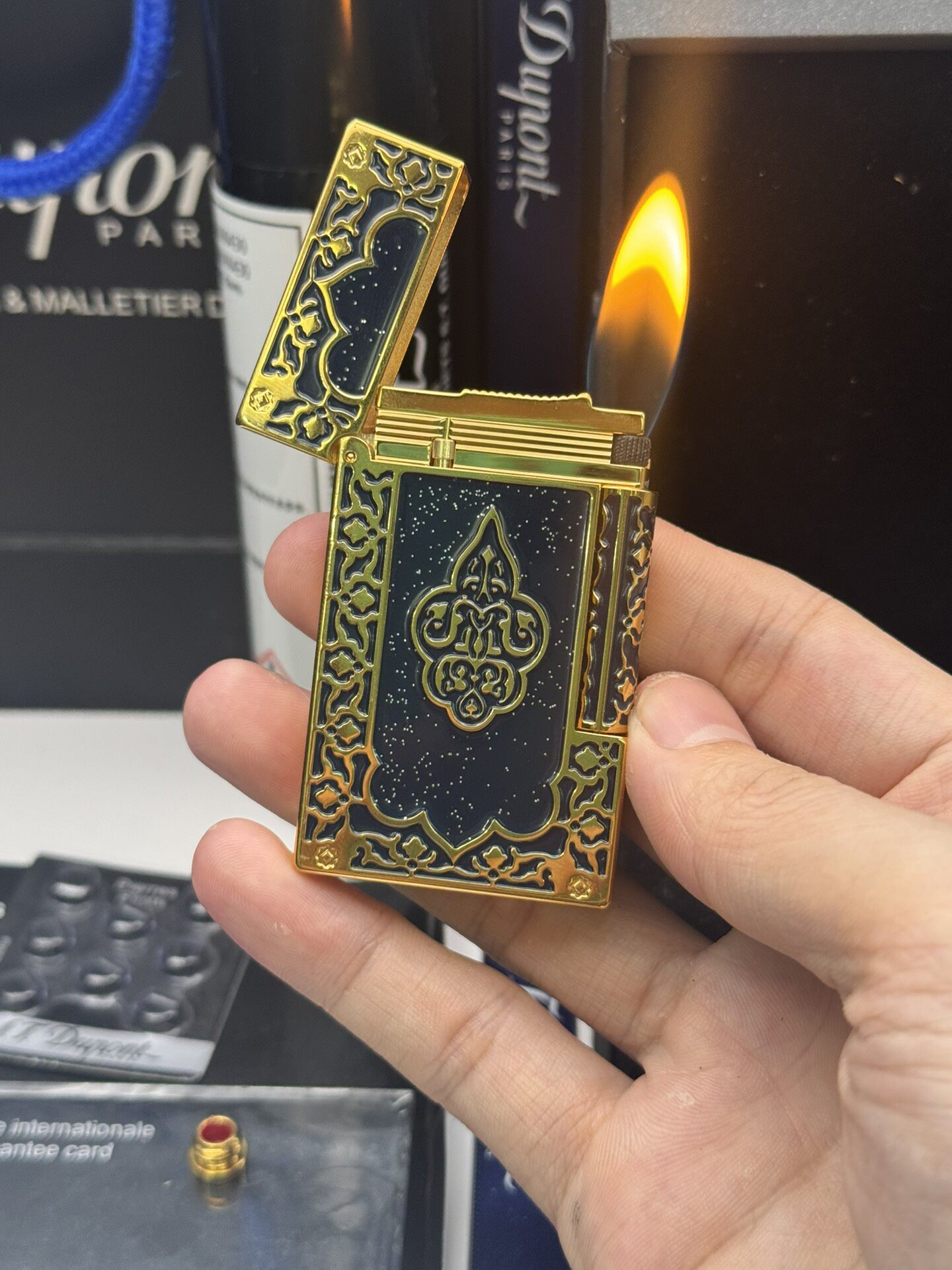 One Thousand and One Nights Black Gold Luxury Lighter | Limited Edition Collectible Design