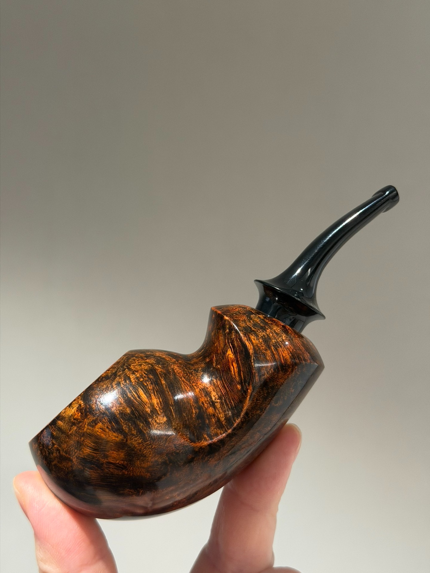 Italian Imported Briar Blowfish Pipe | Handmade Flame Grain Large Bowl Pipe