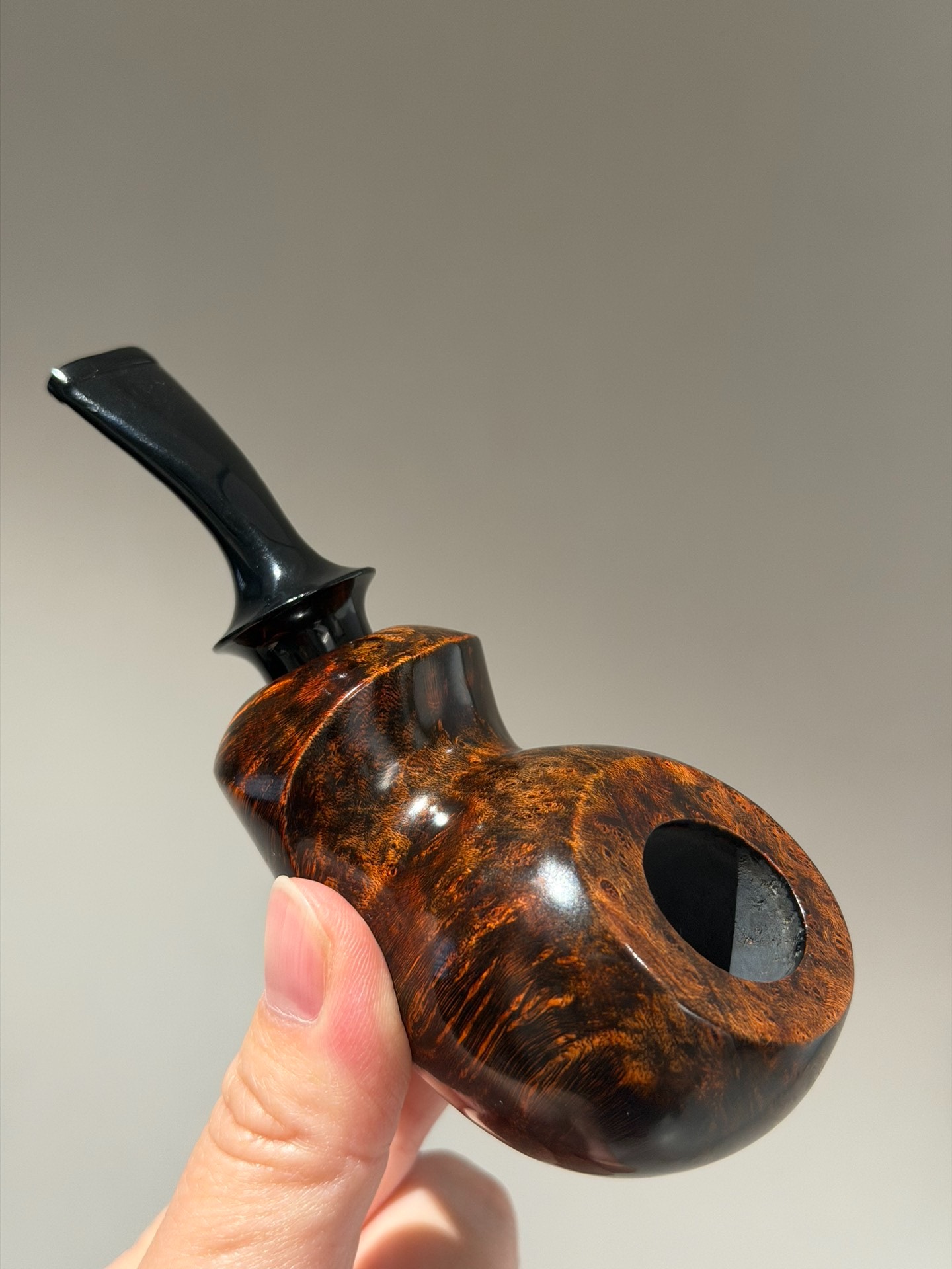 Italian Imported Briar Blowfish Pipe | Handmade Flame Grain Large Bowl Pipe