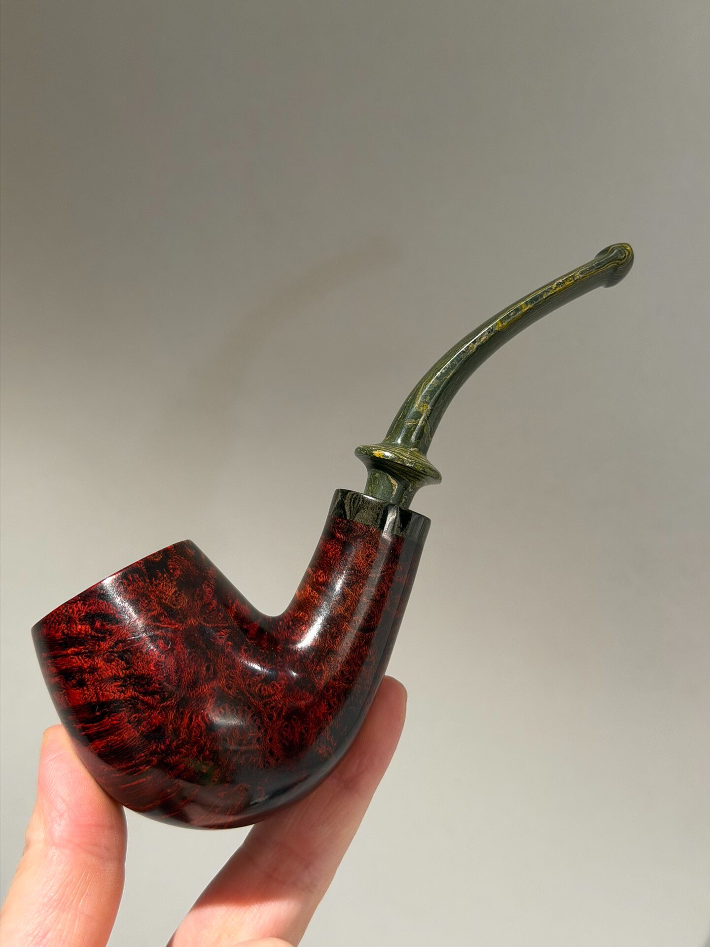 Spanish Imported Briar Holmes Pipe | Handmade Bird's Eye Grain Large Bowl Pipe