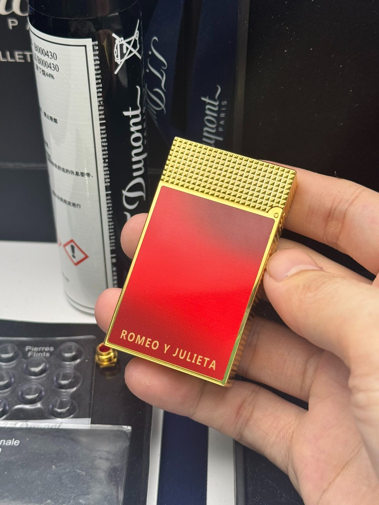 Le Grand Romeo & Juliet Gold Plated Dual Flame Lighter | Limited Edition Luxury Collectible