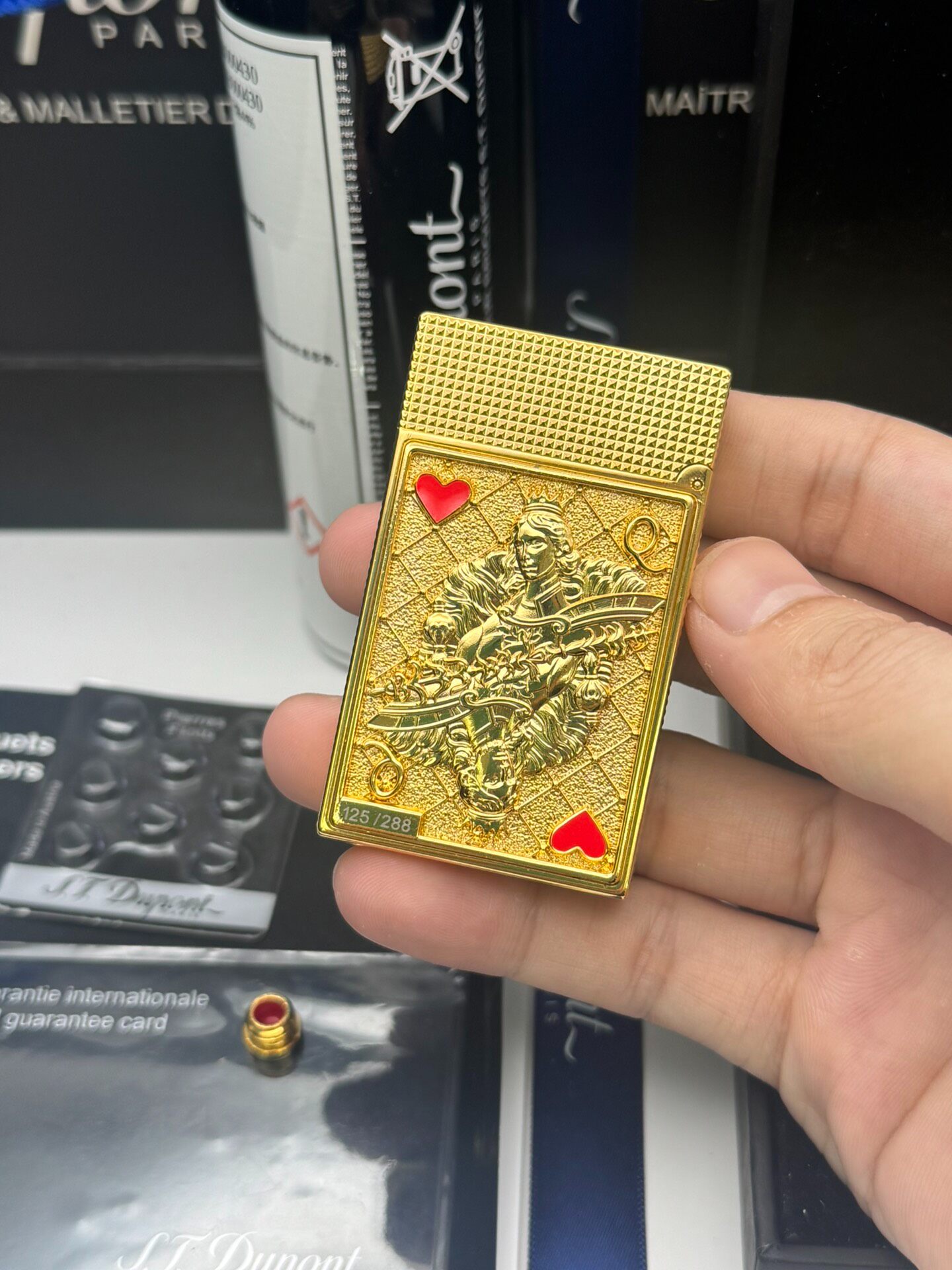 Queen of Hearts Playing Card Limited Edition Dual Flame Copper Lighter | Luxury Collectible Lighter