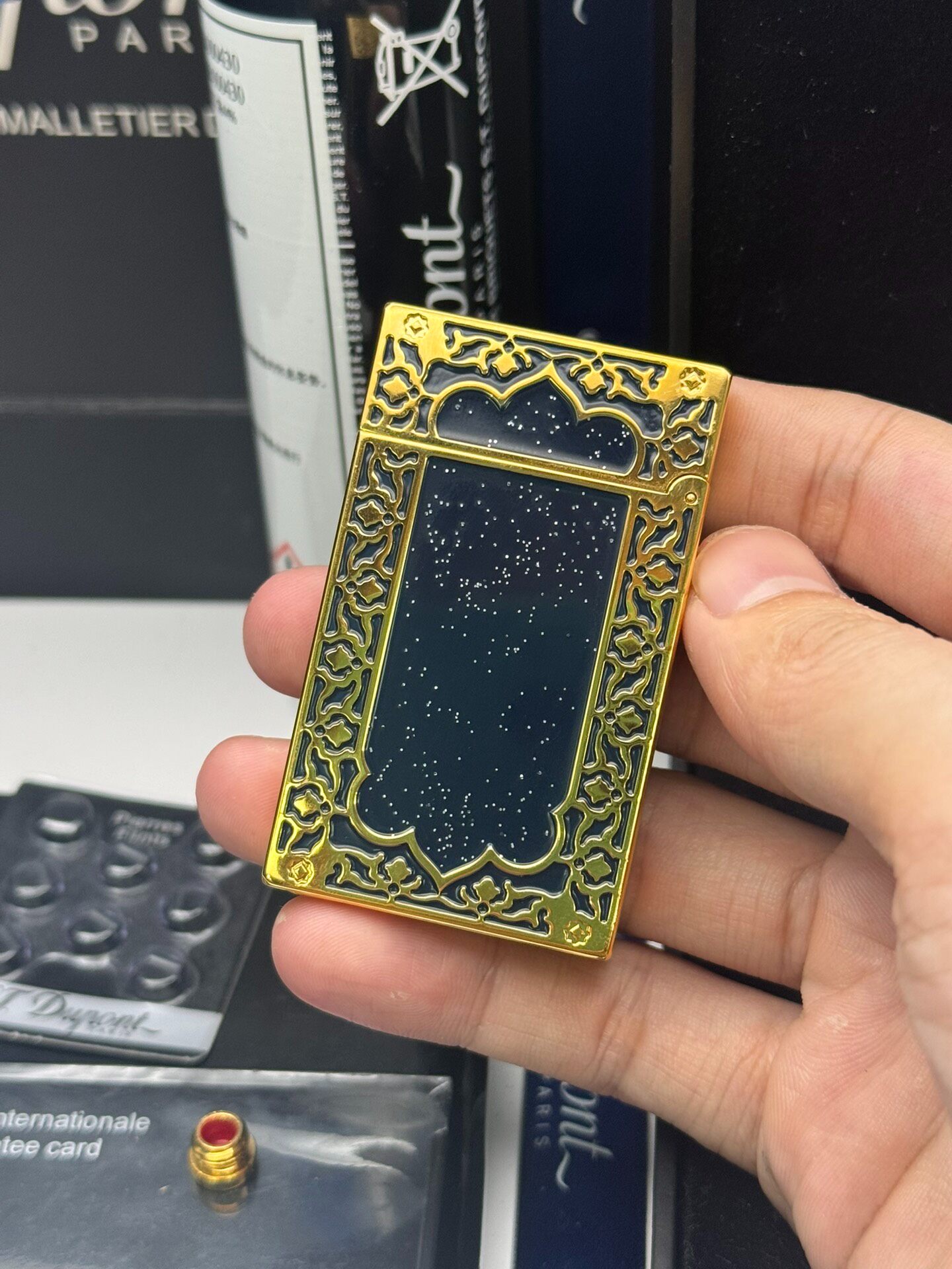 One Thousand and One Nights Black Gold Luxury Lighter | Limited Edition Collectible Design