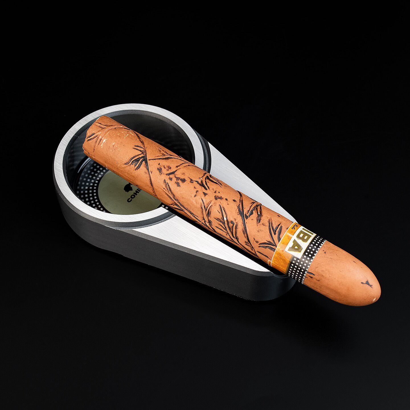 Luxury Cigar Accessories Set with Torch Lighter, Carbon Fiber Cutter & Ashtray | Premium Gift Box