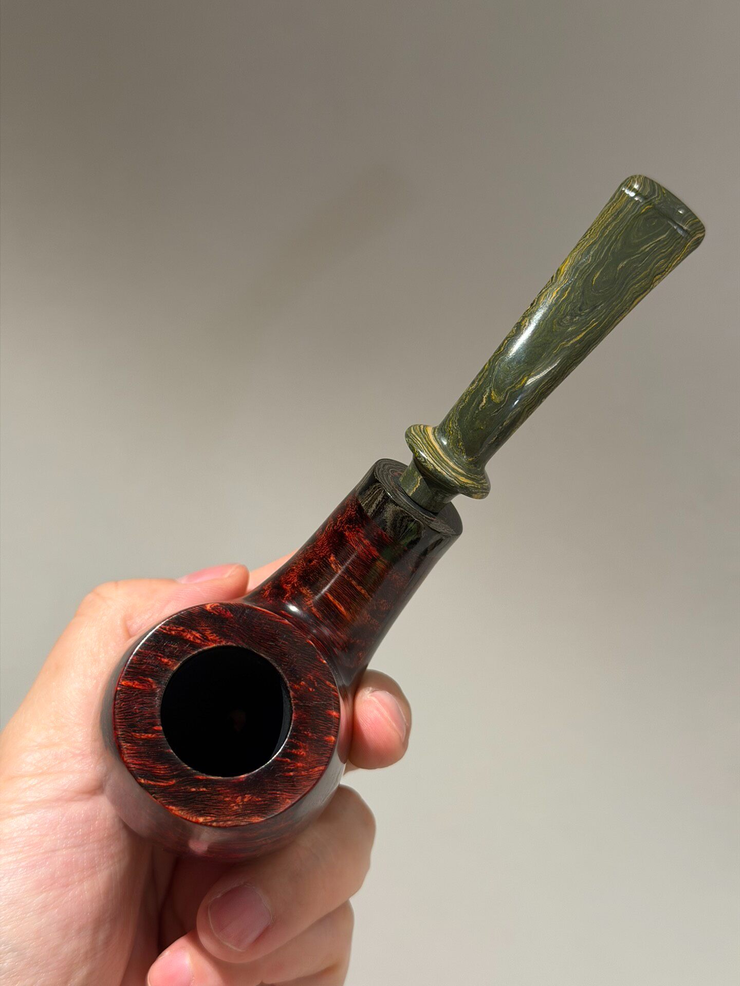 Spanish Imported Briar Holmes Pipe | Handmade Bird's Eye Grain Large Bowl Pipe