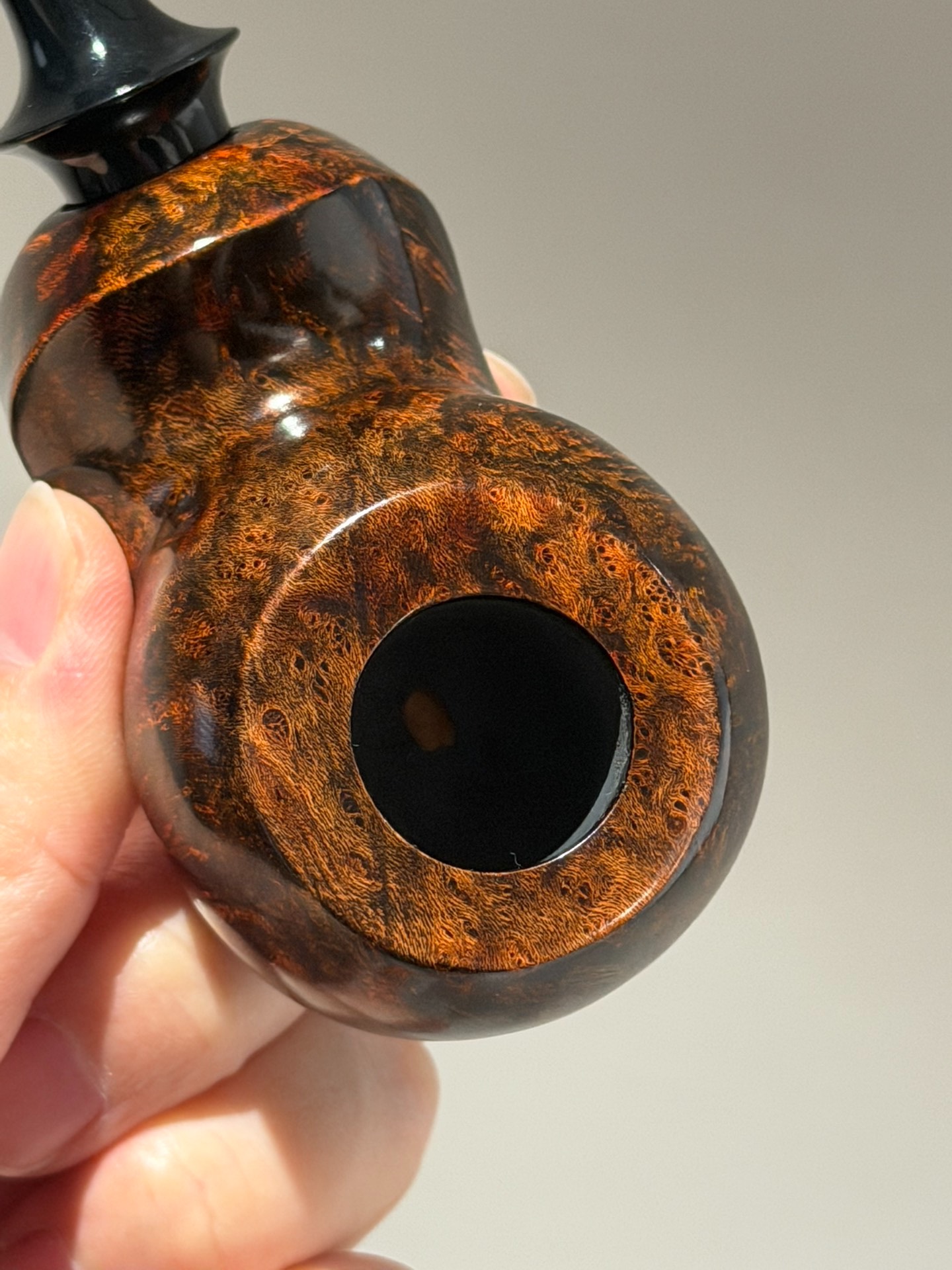Italian Imported Briar Blowfish Pipe | Handmade Flame Grain Large Bowl Pipe