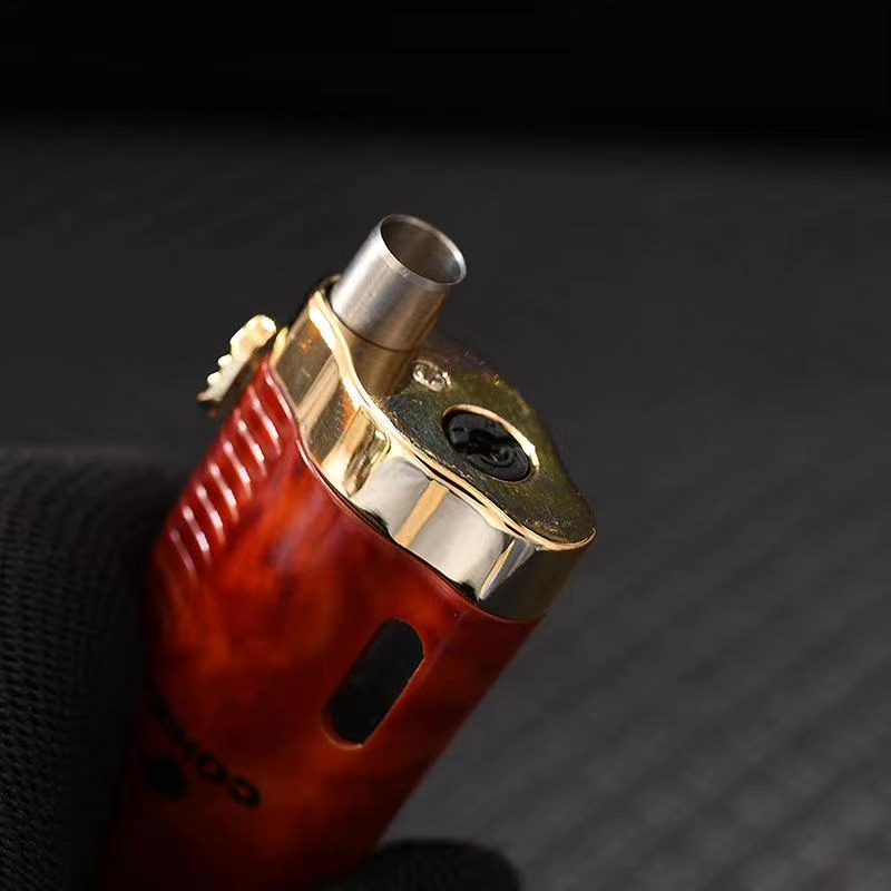 Luxury Red Cigar Accessories Set with Torch Lighter, Cutter & Ashtray | Premium Gift Box