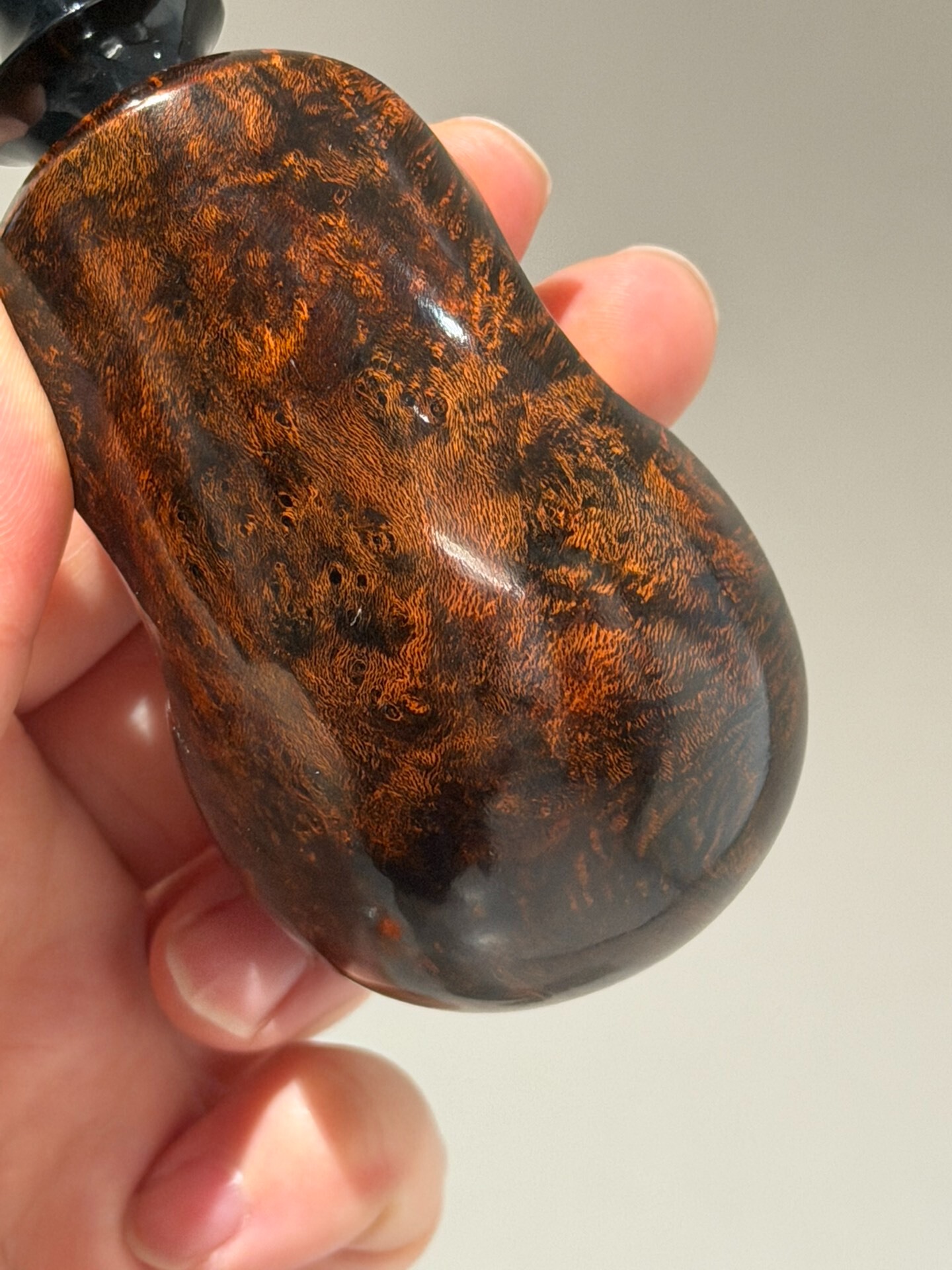 Italian Imported Briar Blowfish Pipe | Handmade Flame Grain Large Bowl Pipe