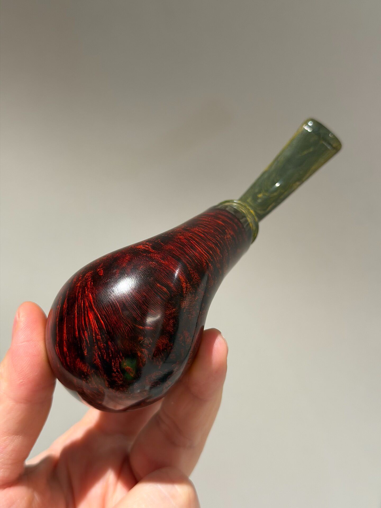 Spanish Imported Briar Holmes Pipe | Handmade Bird's Eye Grain Large Bowl Pipe