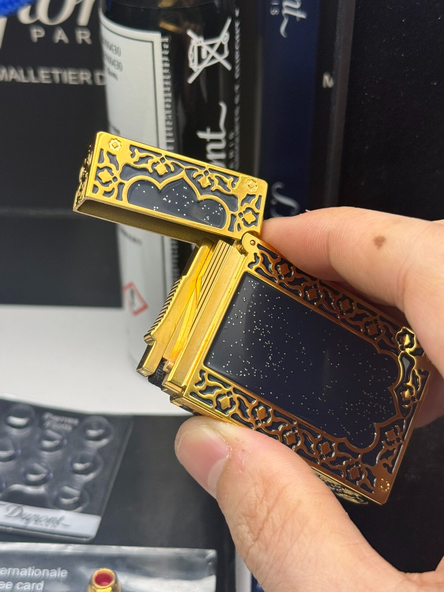 One Thousand and One Nights Black Gold Luxury Lighter | Limited Edition Collectible Design