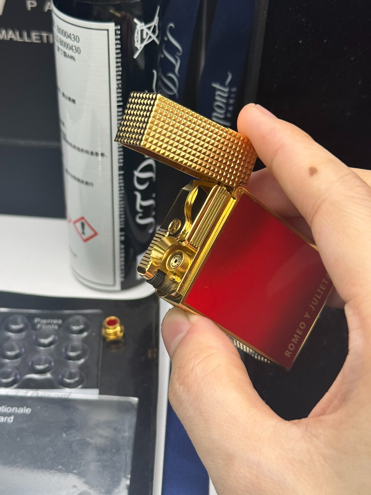 Le Grand Romeo & Juliet Gold Plated Dual Flame Lighter | Limited Edition Luxury Collectible