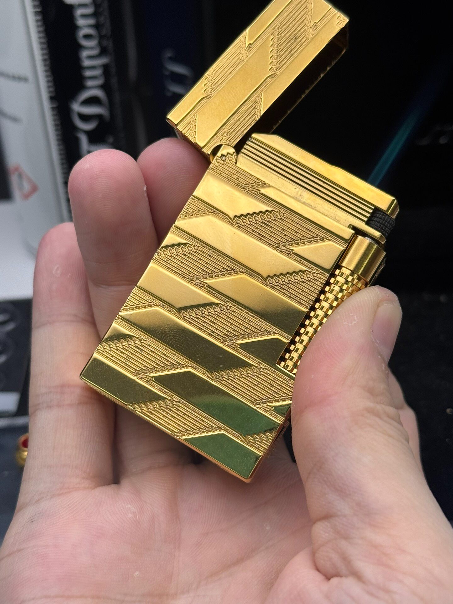 1872 Gold Grand Dual Flame Torch Lighter | Luxury Gold Plated Collectible Lighter