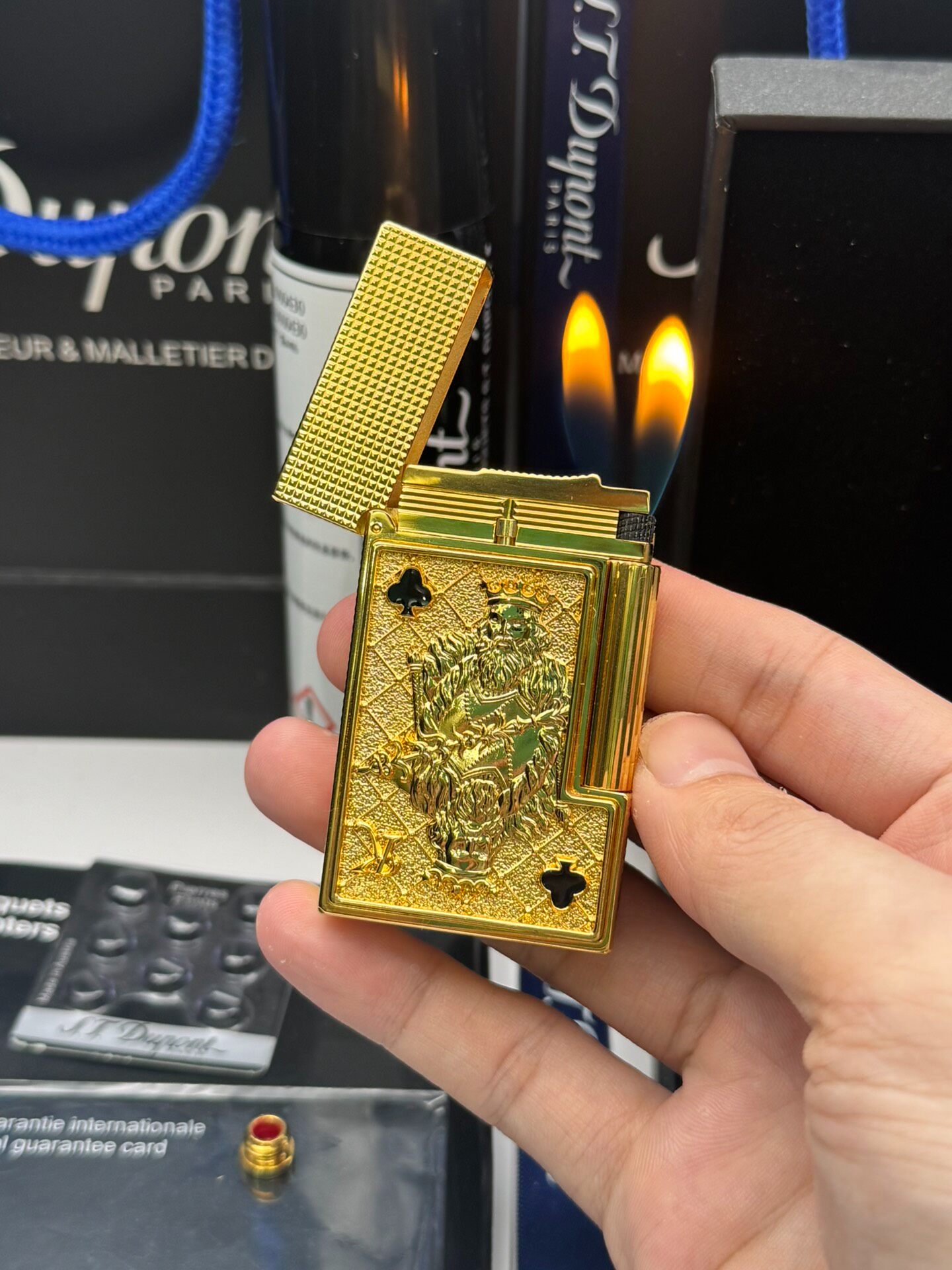 King of Clubs Playing Card Limited Edition Dual Flame Copper Lighter | Luxury Collectible Lighter