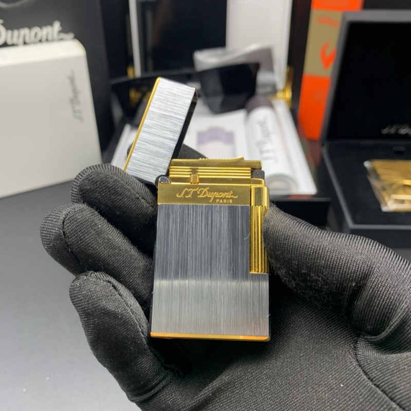 S.T. Dupont Ligne 2 Brushed Palladium Gold Lighter