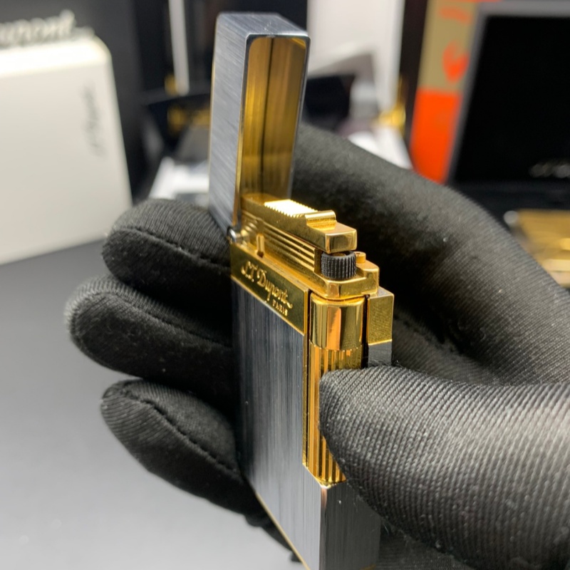 S.T. Dupont Ligne 2 Brushed Palladium Gold Lighter