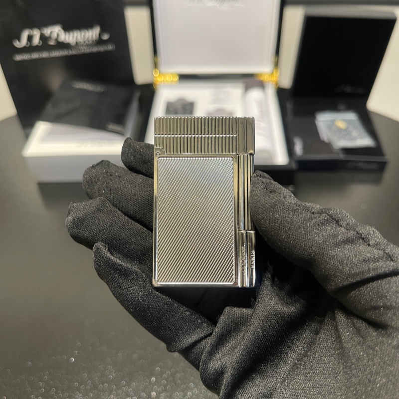 S.T. Dupont Ligne 2 Micro Diamond Guilloché Gold Lighter