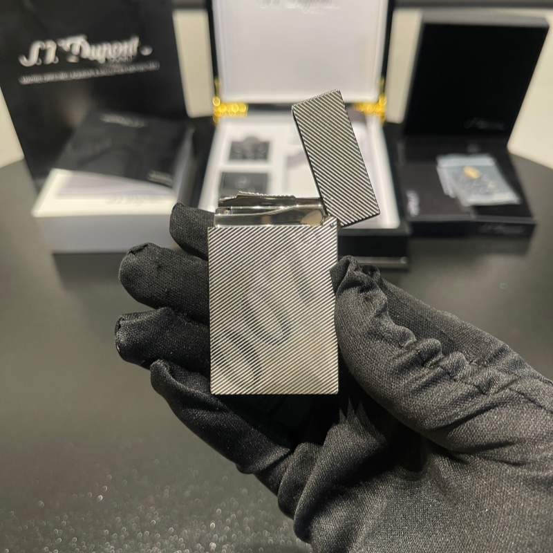 S.T. Dupont Le Grand Diagonal Guilloché Palladium Lighter