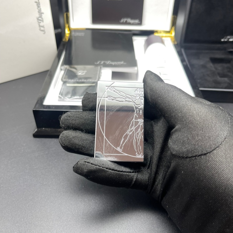 S.T. Dupont Le Grand Vitruvian Man Palladium Lighter