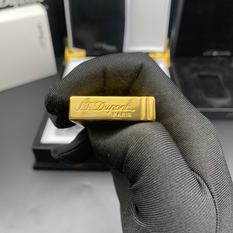 S.T. Dupont Le Grand Diamond Head Gold Lighter