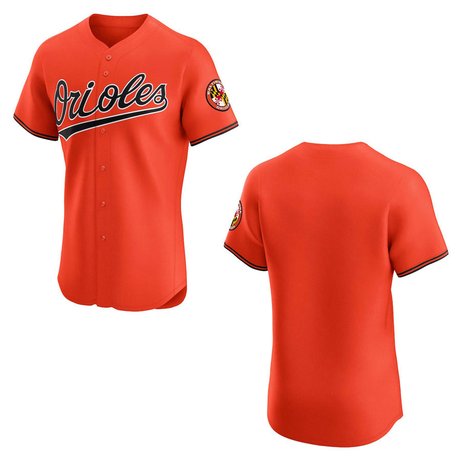 Custom White Orange Black Baseball Jersey T-shirt