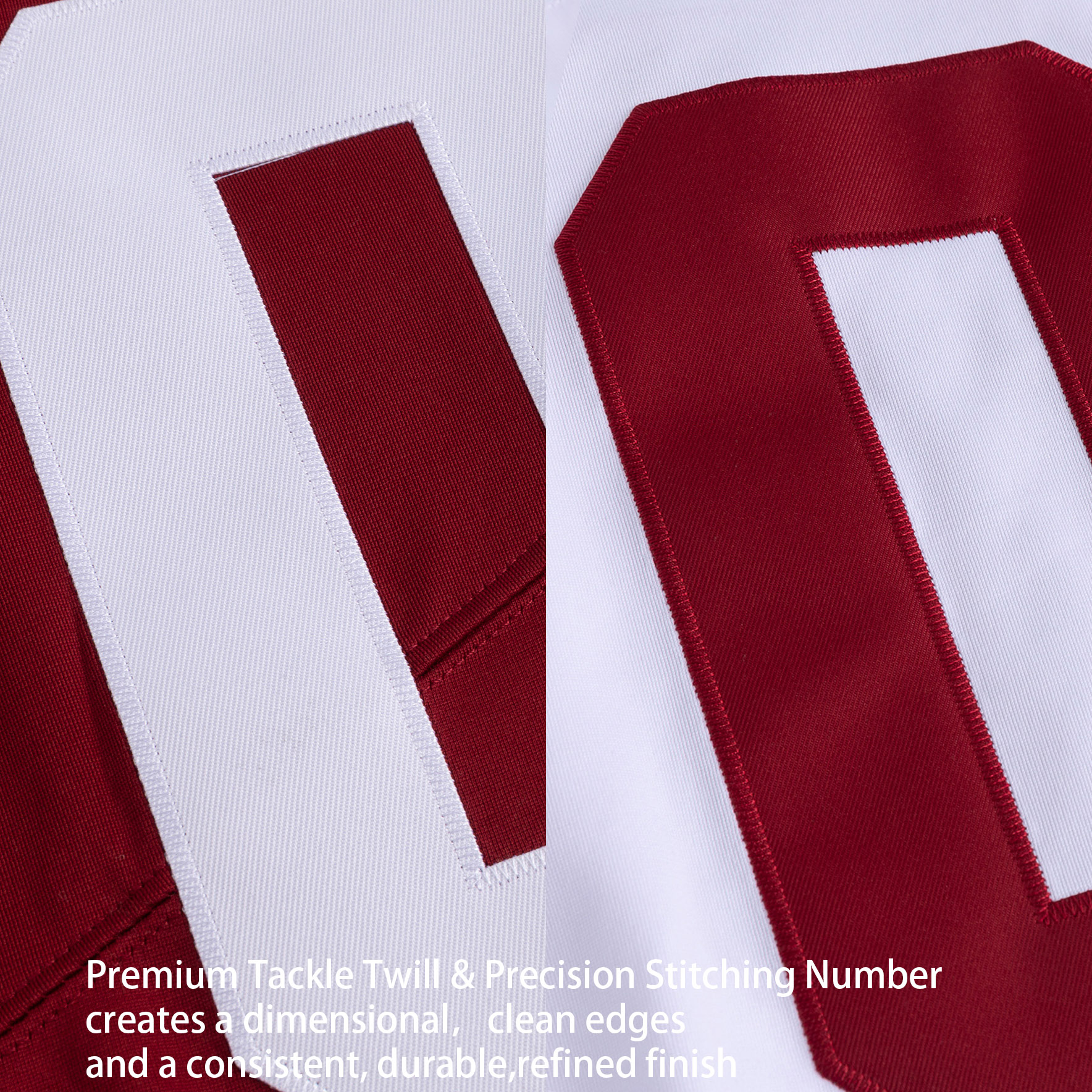 Custom Burgundy White Premium College-inspired Football Jersey - All Stitched