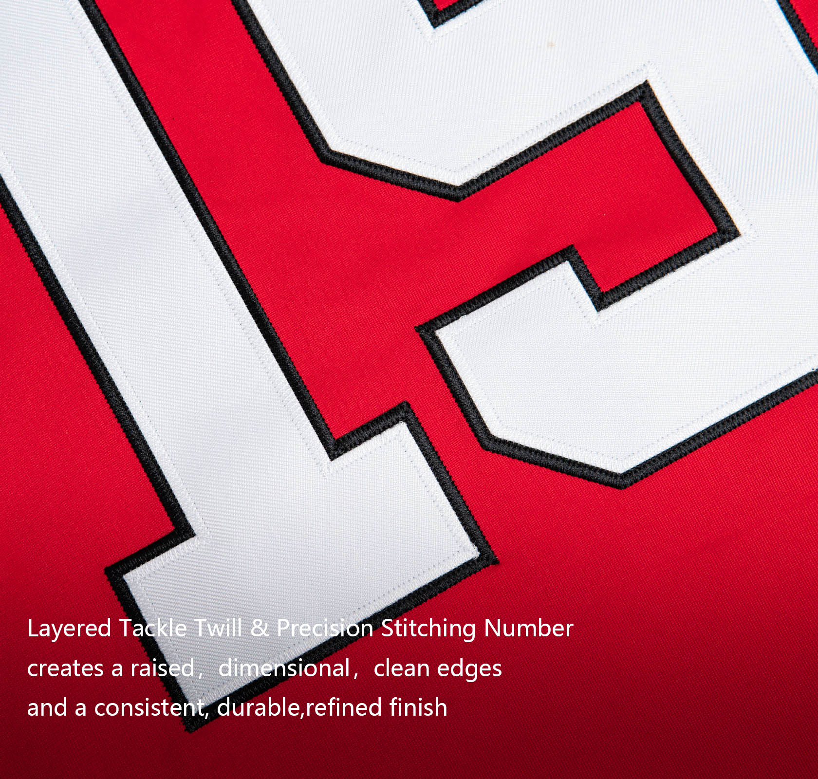 Custom Red White Black Premium College-inspired Football Jersey - All Stitched