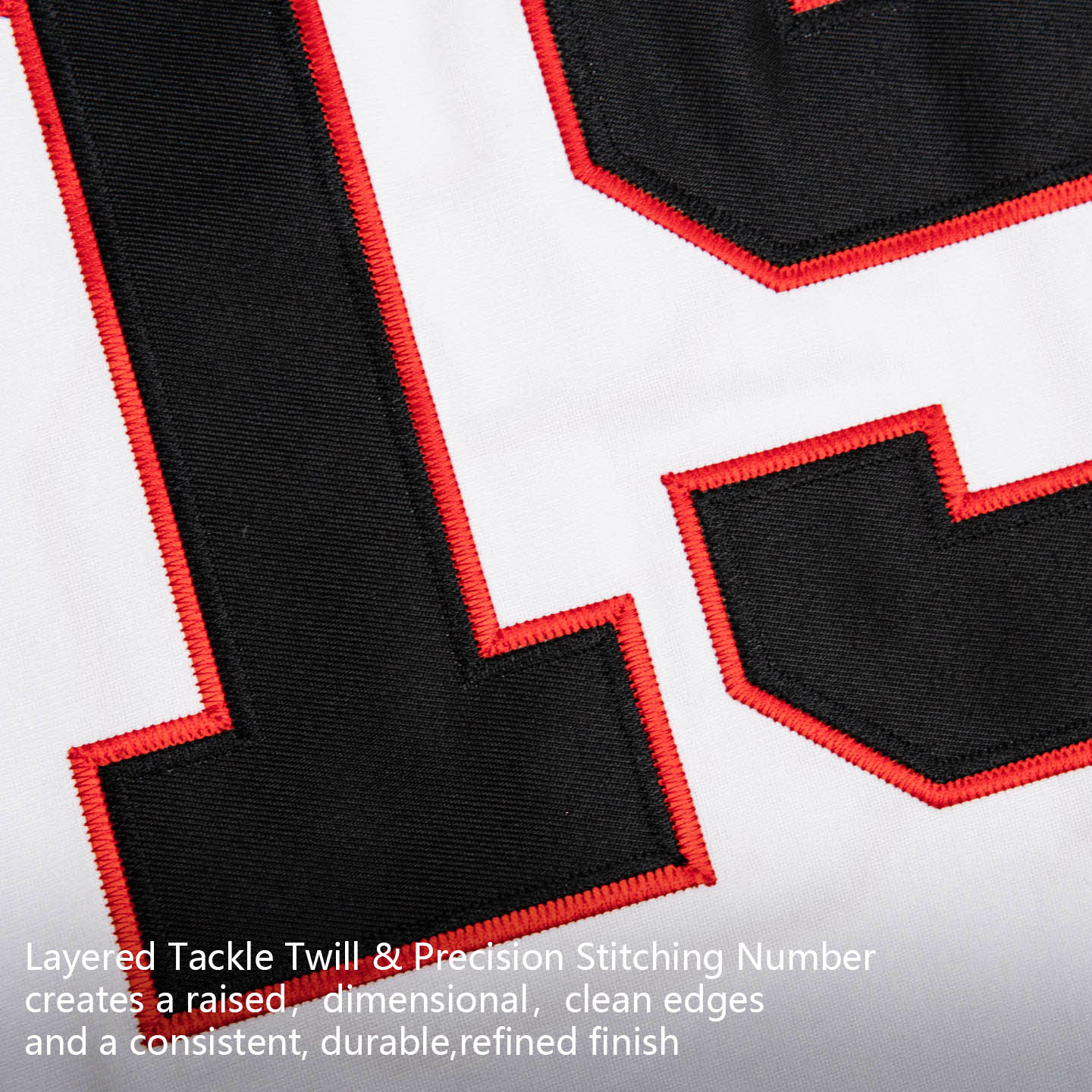 Custom White Black Red  Premium College-inspired Football Jersey - All Stitched
