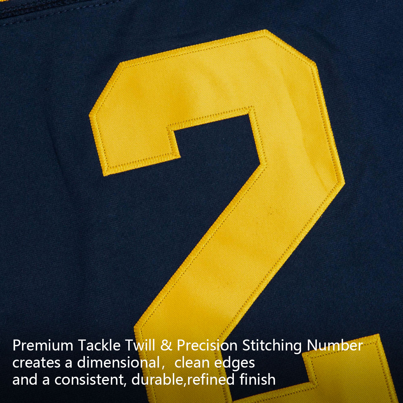 Custom Navy Yellow Premium College-inspired Football Jersey - All Stitched
