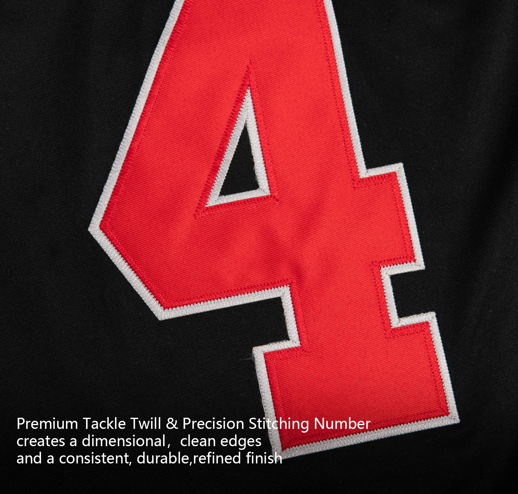 Custom Black Red White Premium College-inspired Football Jersey - All Stitched