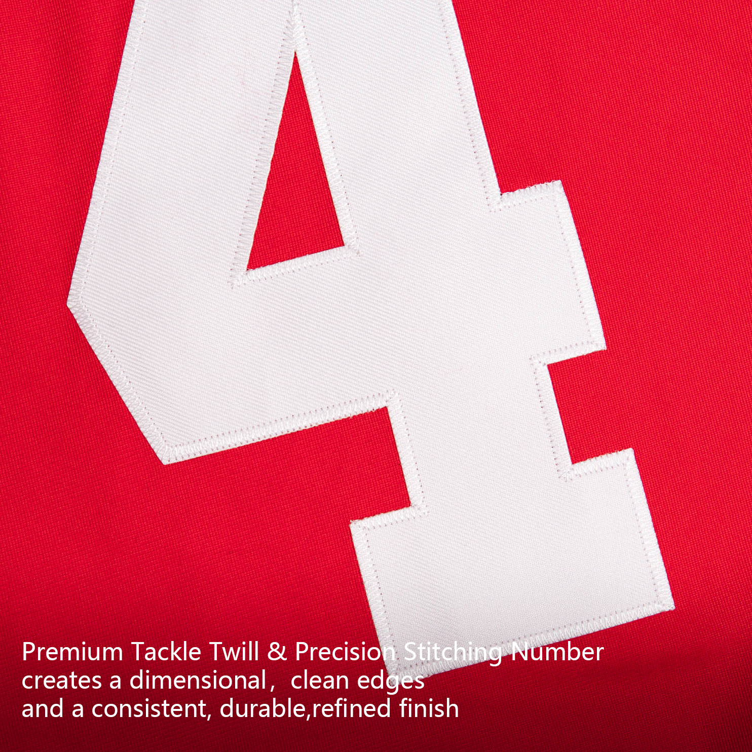 Custom Red White Premium College-inspired Football Jersey - All Stitched