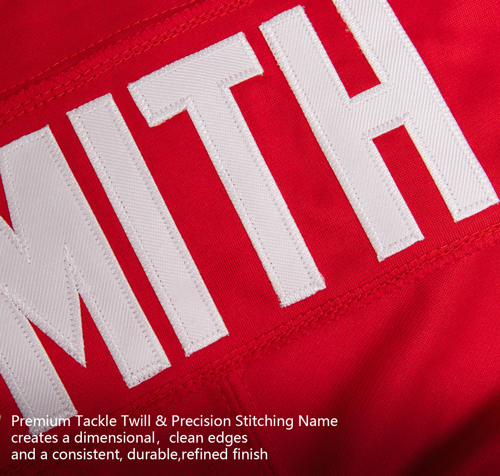 Custom Red White Premium College-inspired Football Jersey - All Stitched